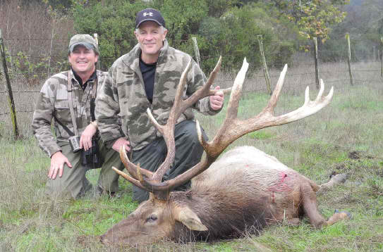 Mark Shears of Pennsylvania harvested this magnificent 8x6 tule elk with Donald C. Martin Tule Elk Hunt In Monterey County, California