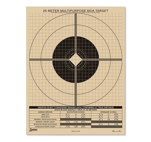 NEW RITE IN THE RAIN® ALL-WEATHER 25M MULTIPURPOSE TARGET,MOA GRID