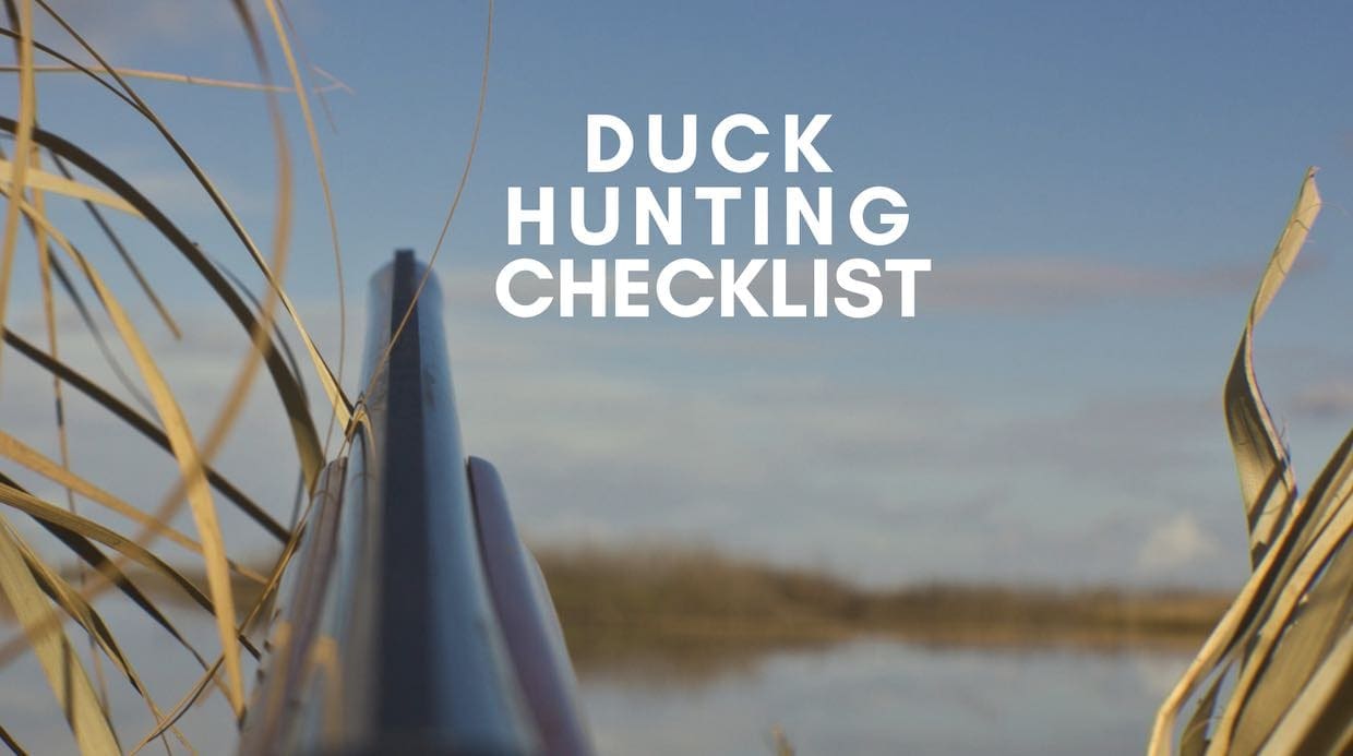 duck hunting trip checklist