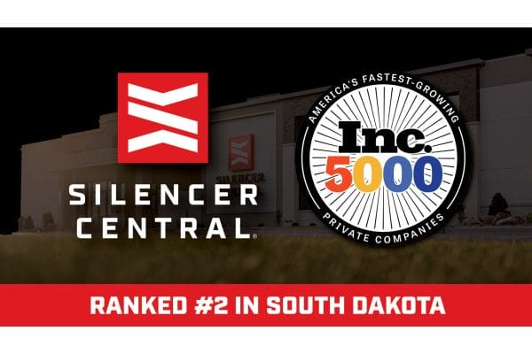 Silencer Central Ranks 2nd in South Dakota and Sioux Falls on Inc. 5000 List of Fastest-Growing Companies in the U.S.