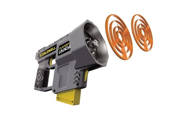 The Caldwell® ClayCopter™ target system includes a powerful, lightweight, motorized handheld launcher that shoots one or two biodegradable discs, called ClayCopters™, to distances of up to 100 yards.