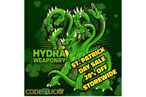 Celebrate St. Patrick’s Day with Hydra Weaponry’s Storewide 20 Percent Off Sale