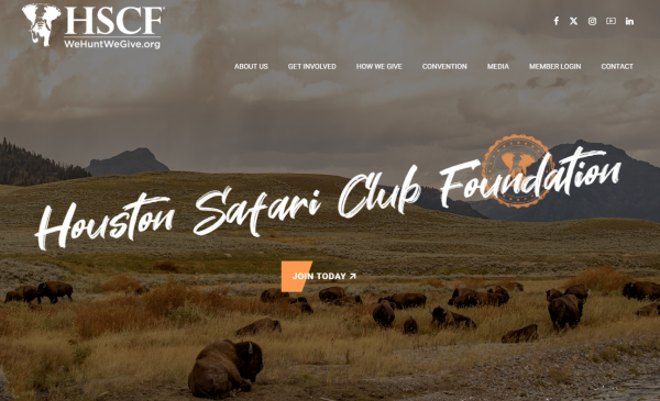 Houston Safari Club Foundation Launches New Sleek, User-Friendly Website