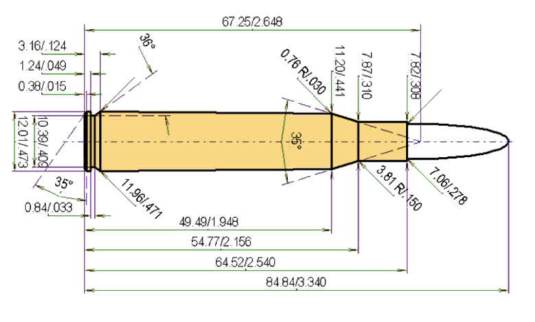 270 Winchester Bullet Drawing